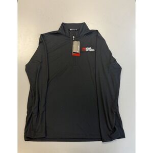 Travis Matthews Quarter Zip Pullover  Black - Size Large Light Weight  Golf